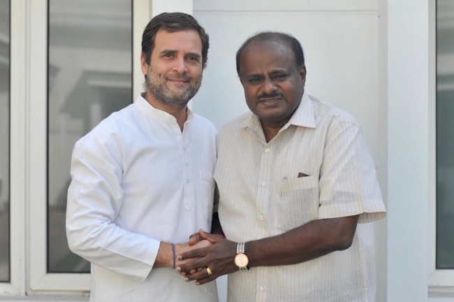 Cm HDK Meet Rahul Gandhi In Deli