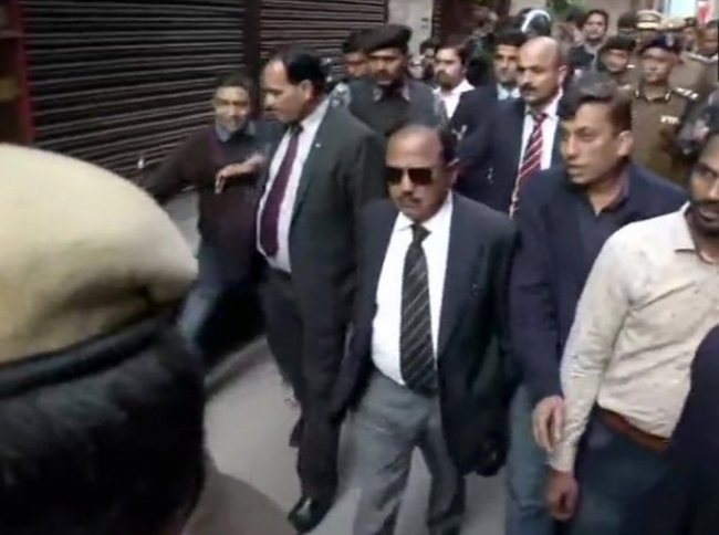 Delhi : National Security Advisor Ajit Doval visits roit effected areas