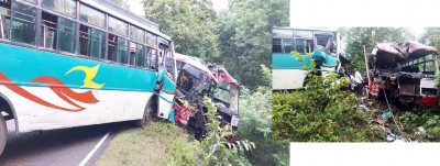 Accident between government and private buses, more than 50 passengers hospitalized