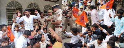 ABVP lays siege to Home Ministers house condemning Praveens murder