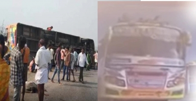 Pavagada bus accident: CCTV footage captured before bus accident
