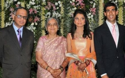  Narayana Murthy, founder of Infosys, congratulated his son-in-law, UK new Prime Minister Rishi Sunak