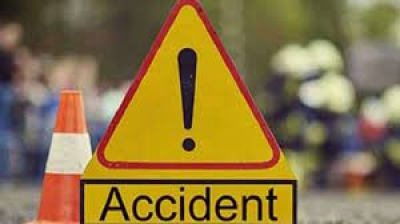 Horrible accident on road pothole, car overturned while avoiding pothole, biker died on the spot