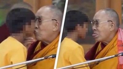 Dalai Lama apologizes for kissing boy and telling him to stick out his tongue