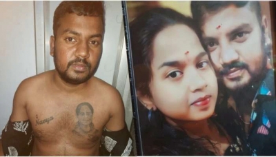 Lover photo tattooed on chest, lover killed with cake cutting chalk!