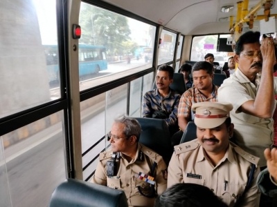 World Transport Day : Bengaluru City Police officers used public transport to reach office