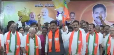 B Y Vijayendra officially took charge of the state BJP