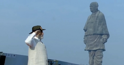PM Modi paid homage to Sardar Patels Ekta statue