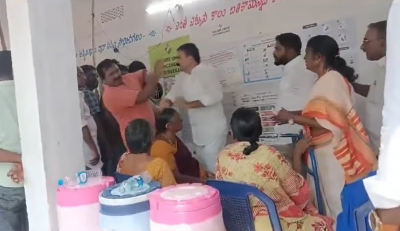 Andhra Pradesh MLA slapped a voter who asked him to queue up and cast his vote